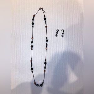 Lia Sophia "Nightwatch" Necklace and Earrings Set